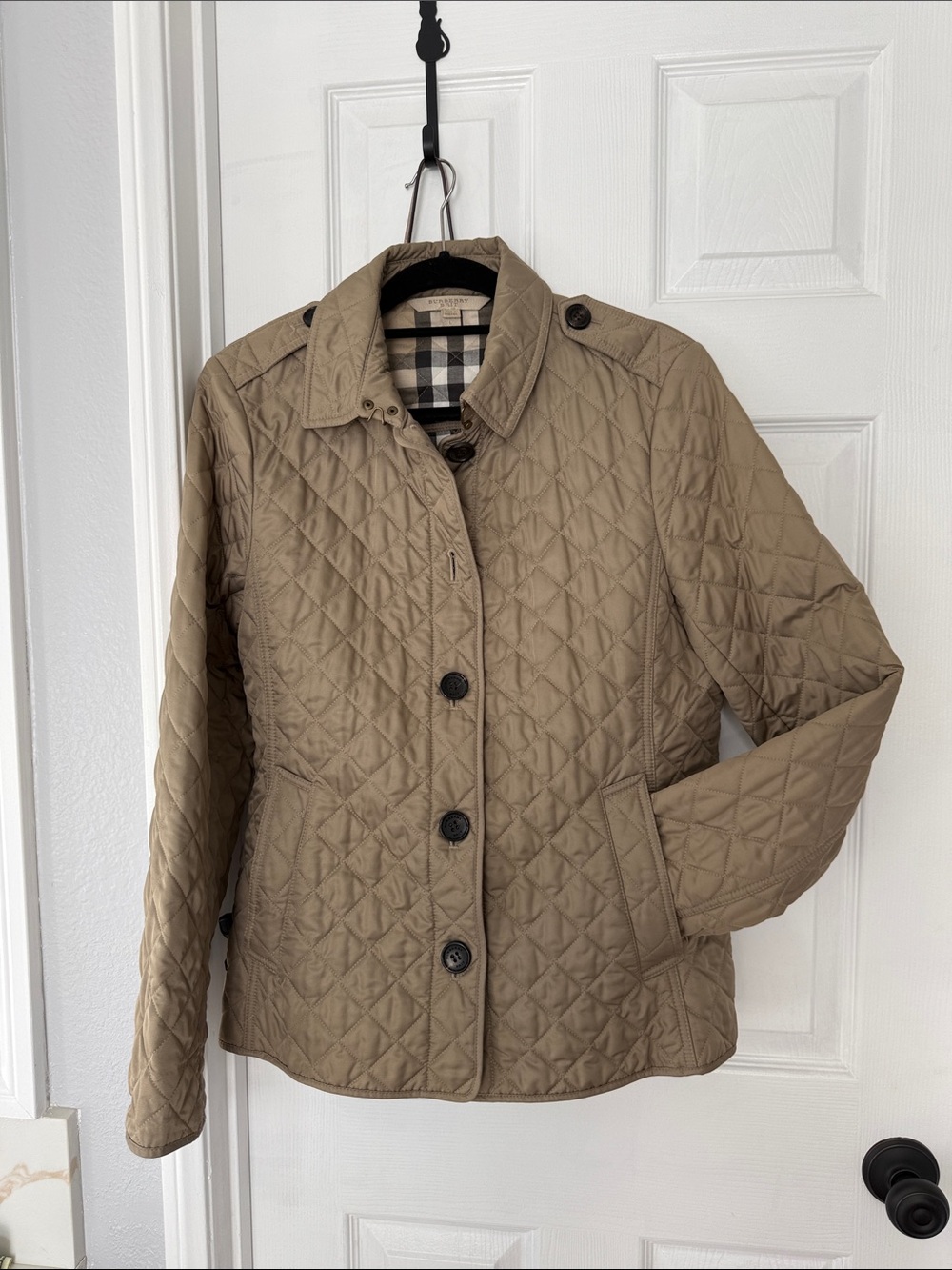 Burberry Quilted Khaki Puffer Jacket